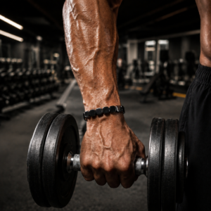 Men's Hematite Bead Bracelet – Minimalist Stretch Wristwear