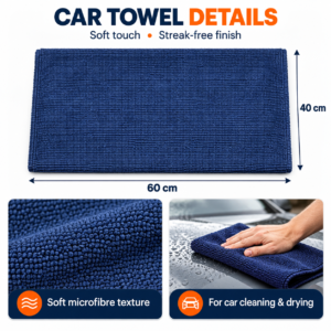 Autorev Microfibre Car Towel – 60 × 40cm