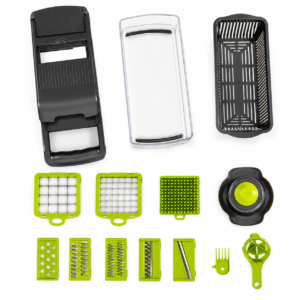 Vegetable Chopper & Mandoline Slicer – 12-in-1 with Container