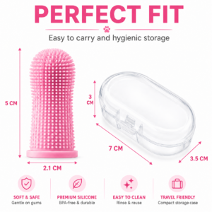 Silicone Finger Toothbrushes – 4-Pack for Dogs & Cats