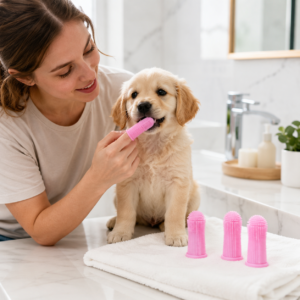 Silicone Finger Toothbrushes – 4-Pack for Dogs & Cats