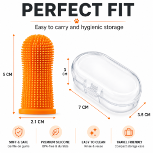 Soft Silicone Finger Toothbrush – Dental Care for Dogs & Cats