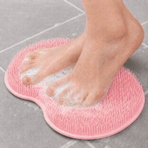 Silicone Foot Scrubber Mats – 2-Pack Shower Exfoliating Pads
