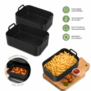 Reusable Silicone Air Fryer Liner – Non-Stick Basket Insert