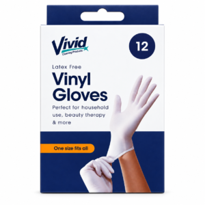 Latex-Free Vinyl Household Cleaning Gloves – 12-Pack Disposable Gloves