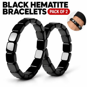 Men's Hematite Bracelets – 2-Pack Stretch Wristwear