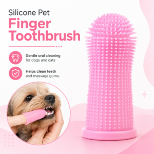 Silicone Finger Toothbrushes – 4-Pack for Dogs & Cats