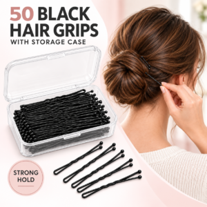 Black Bobby Pins with Storage Case – 60-Pack Bobby Pins