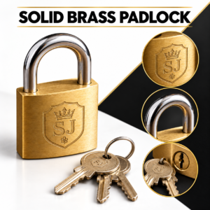 Brass Padlock Set – 2-Piece Keyed Locks for Everyday Security