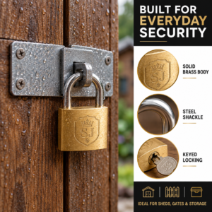 Brass Padlock Set – 2-Piece Keyed Locks for Everyday Security