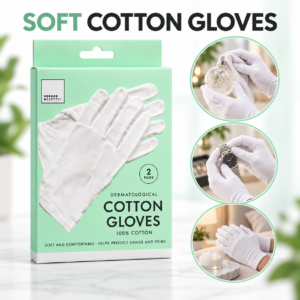 Cotton Moisturising Gloves – 2 Pairs for Overnight Hand Care