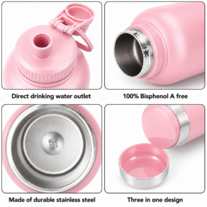 Portable Dog Water Bottles – 2-Pack Black & Pink