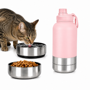 Portable Dog Water Bottles – 2-Pack Black & Pink
