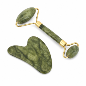 Jade Facial Roller & Gua Sha Set – Reusable Face Massage Tools