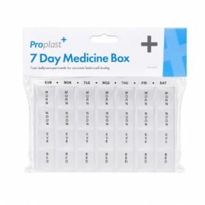 Weekly 7-Day Pill Organiser – 28-Compartment Weekly Tablet Storage Box