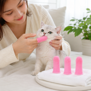 Silicone Finger Toothbrushes – 4-Pack for Dogs & Cats