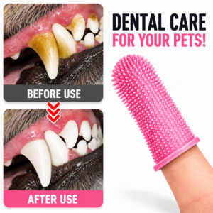 Silicone Finger Toothbrushes – 4-Pack for Dogs & Cats