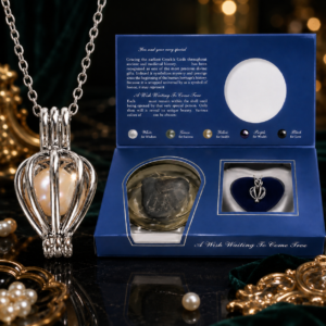 DIY Wish Pearl Necklace Gift Sets Cultured Pearl & Lotus Locket Gift Set