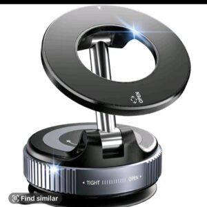 360° Vacuum Magnetic Phone Holder – Foldable Suction Mount for Smooth Surfaces