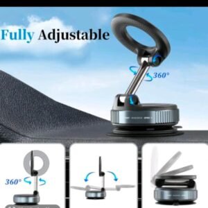 360° Vacuum Magnetic Phone Holder – Foldable Suction Mount for Smooth Surfaces