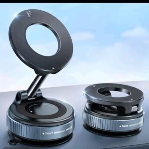360° Vacuum Magnetic Phone Holder – Foldable Suction Mount for Smooth Surfaces