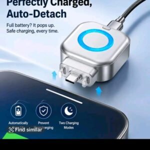 140W Multi-Connector Fast-Charging Adapter – Compact Silver Charging Hub