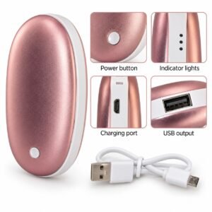 2-in-1 Rechargeable Hand Warmer & 5000mAh Power Bank – Portable Pocket Heater