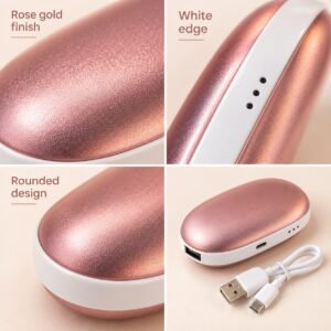 2-in-1 Rechargeable Hand Warmer & 5000mAh Power Bank – Portable Pocket Heater