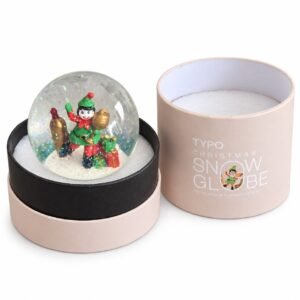 Festive Elf Snow Globe – Green Base Novelty Christmas Decoration