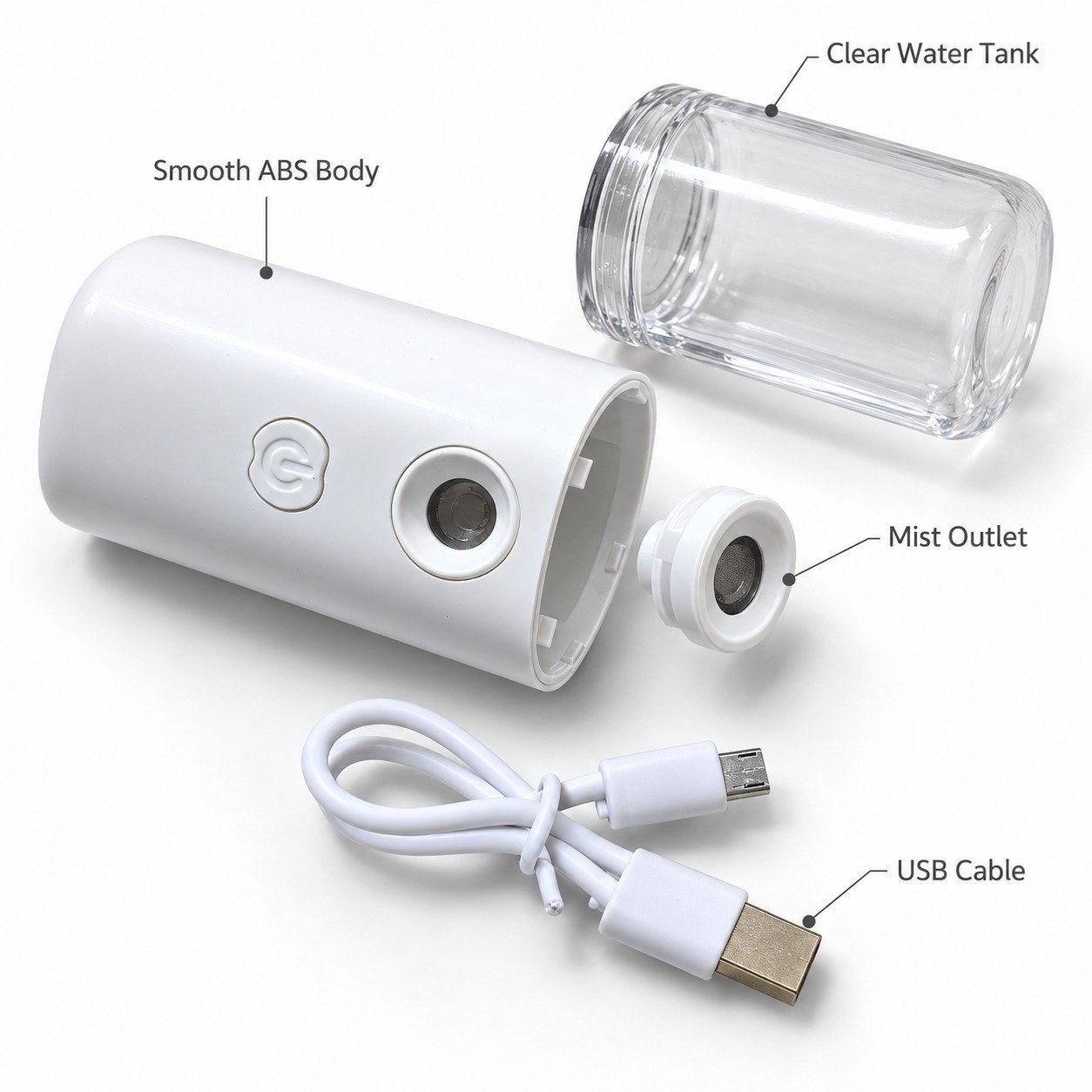 WFUK–1 (125) Portable Nano Facial Mist Sprayer – 30ml USB Rechargeable Fine Mist Device
