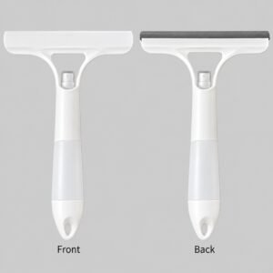 3-in-1 Spray Window Squeegee – Sponge, Spray Bottle & Rubber Wiper