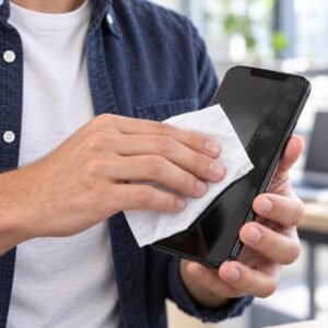 Smartphone & Screen Cleaning Wipes – 30 Individually Wrapped 70% IPA Wipes + Microfibre Cloth