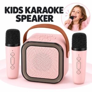 Wireless Karaoke Speaker Set with 2 Microphones – Rechargeable RGB Party Speaker