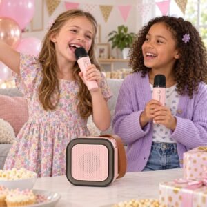 Wireless Karaoke Speaker Set with 2 Microphones – Rechargeable RGB Party Speaker
