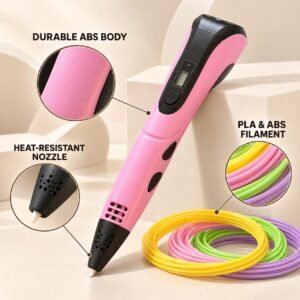 3D Printing Pen with LCD Display – Adjustable PLA/ABS Creative Drawing Pen