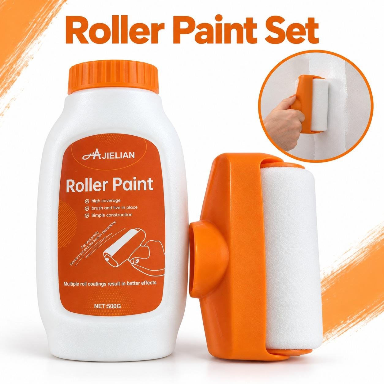 WFUK--1 (79) Refillable Paint Roller Applicator – Foam Roller with 500g Bottle-Style Reservoir