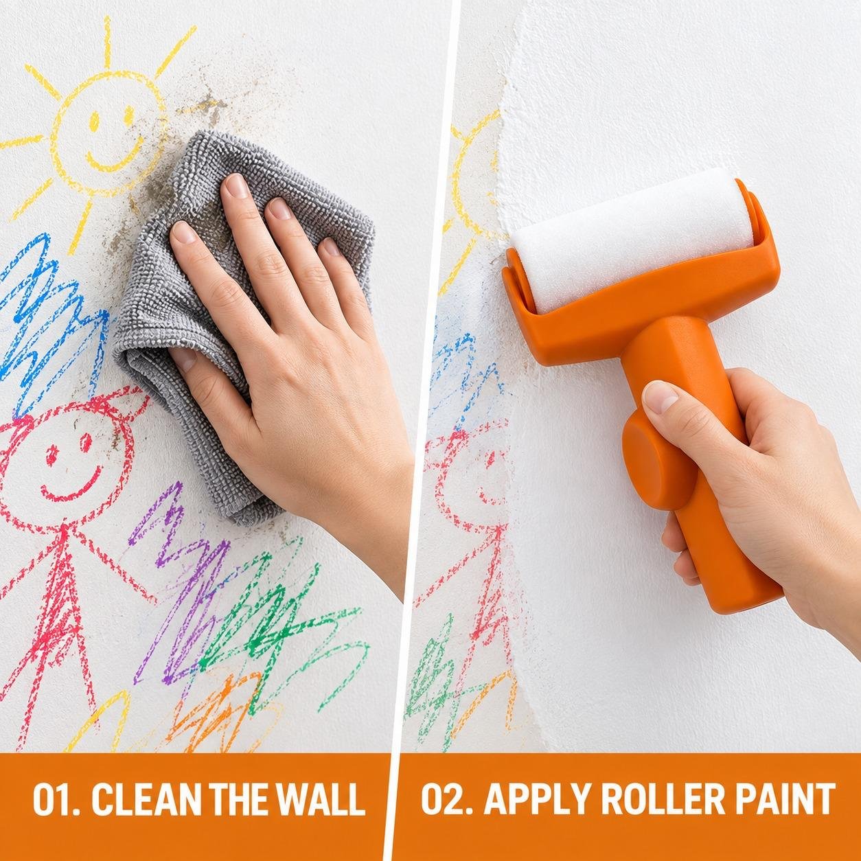 WFUK–1 (82) Refillable Paint Roller Applicator – Foam Roller with 500g Bottle-Style Reservoir