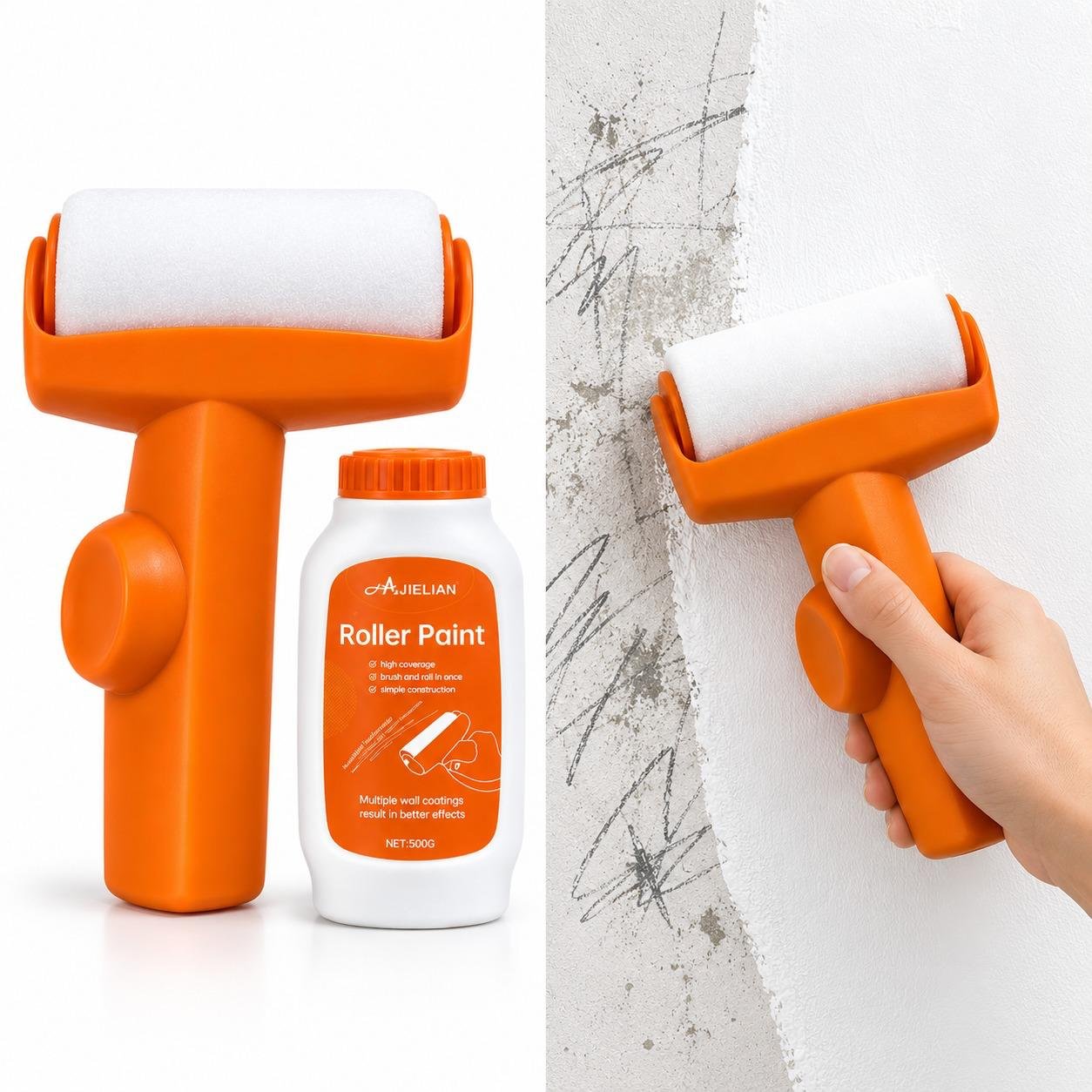 WFUK–1 (83) Refillable Paint Roller Applicator – Foam Roller with 500g Bottle-Style Reservoir