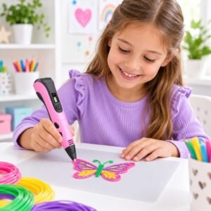 3D Printing Pen with LCD Display – Adjustable PLA/ABS Creative Drawing Pen