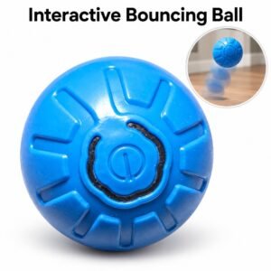 Interactive Rechargeable Bouncing Dog Ball – Automatic Moving Pet Toy Blue