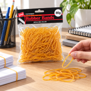 Natural Rubber Bands – 80g Bag for Office, Home & Packing