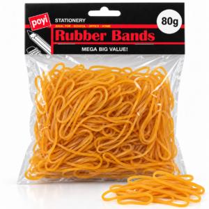 Natural Rubber Bands – 80g Bag for Office, Home & Packing