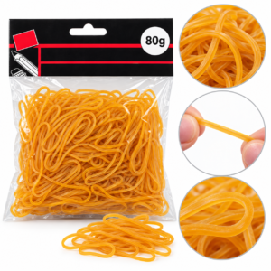 Natural Rubber Bands – 80g Bag for Office, Home & Packing