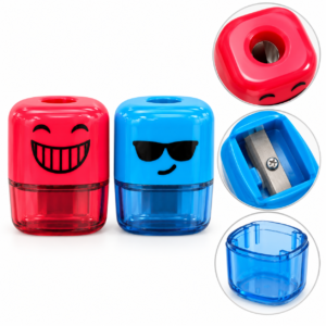 Novelty Pencil Sharpeners – 2-Pack Character Face Designs