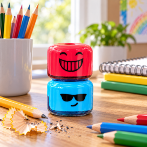 Novelty Pencil Sharpeners – 2-Pack Character Face Designs