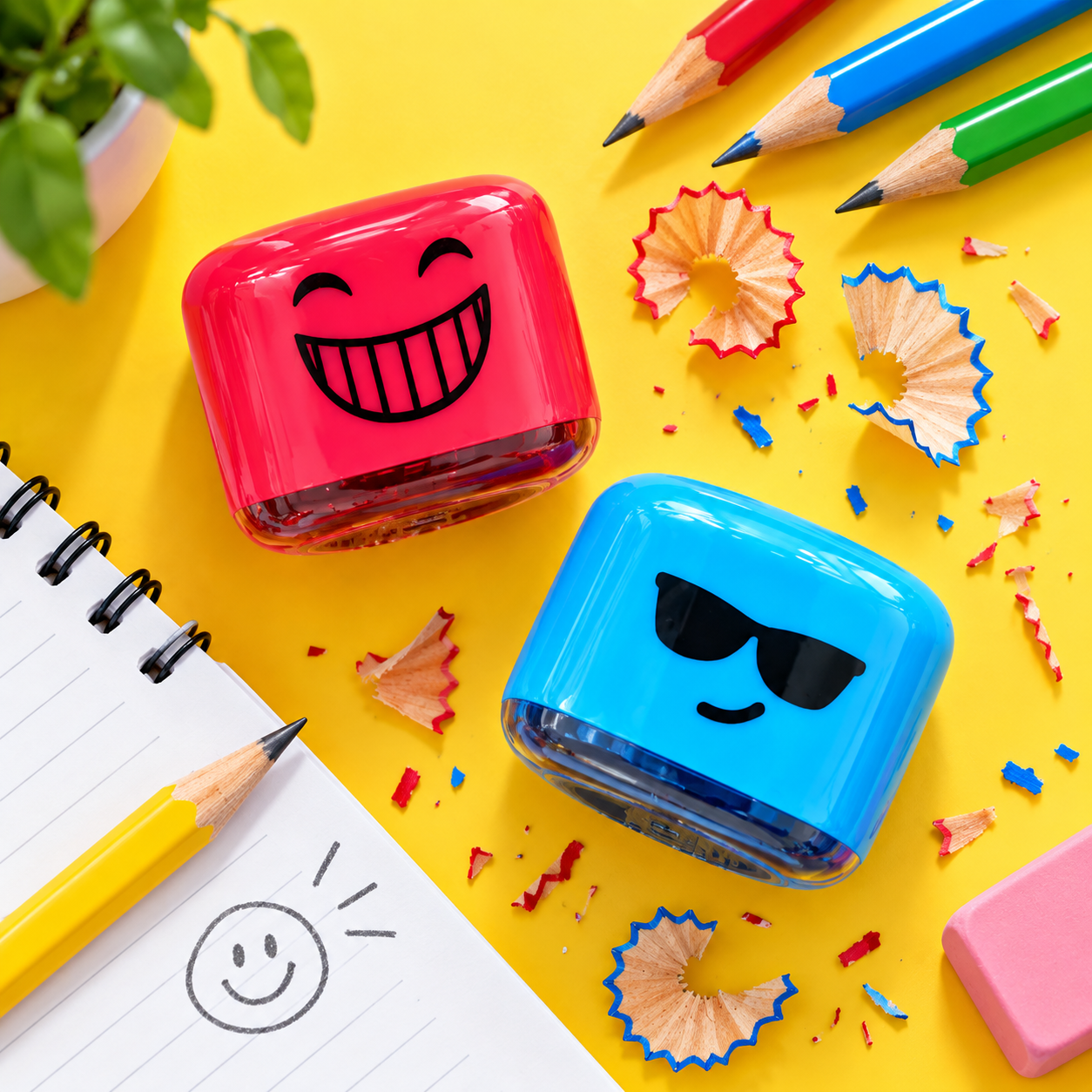 WFUK-122-06.png Novelty Pencil Sharpeners – 2-Pack Character Face Designs