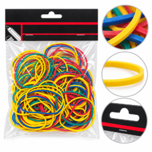Multicolour Rubber Bands – 80g Mixed Colour Bag