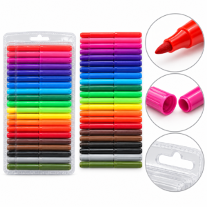 Fibre Tip Pens – 24-Pack Assorted Colouring Pens