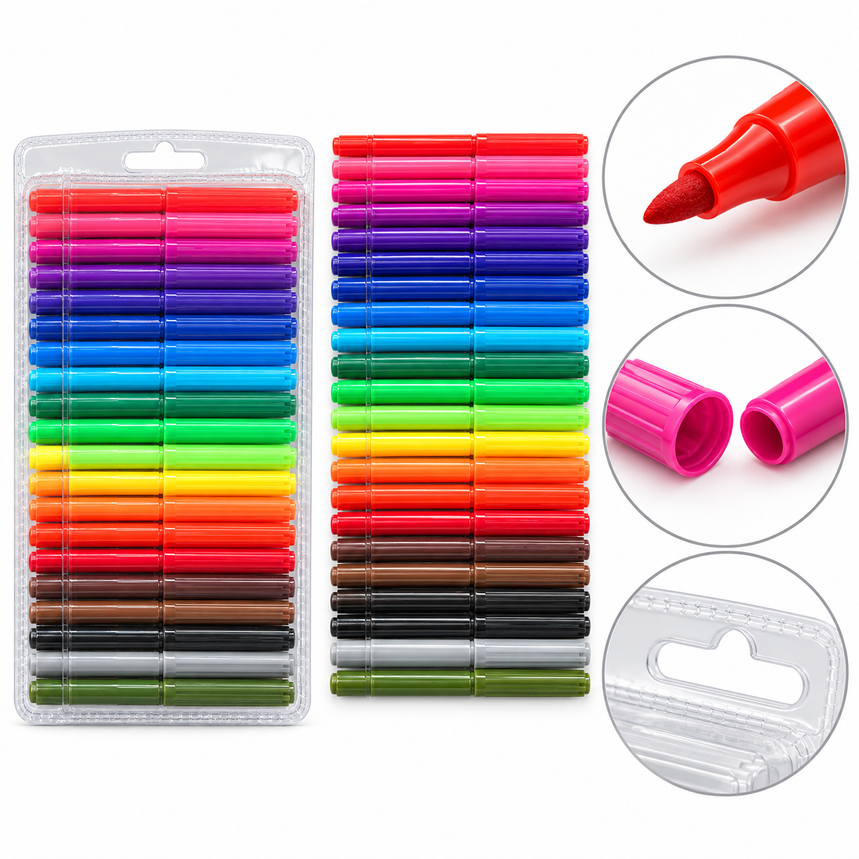 WFUK-126-05.png Fibre Tip Pens – 24-Pack Assorted Colouring Pens