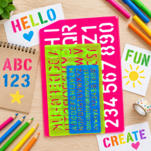 Letter & Number Stencil Set – Reusable Alphabet and Number Templates